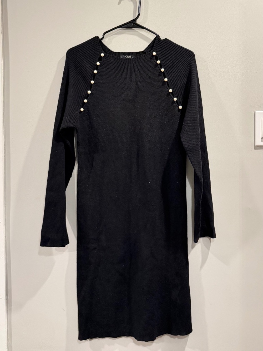 Dress, Color: Black, Size: L , Brand: Quiz